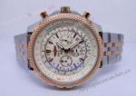 Knockoff Breitling Bentley Two Tone Rose Gold White Chronograph Timepiece